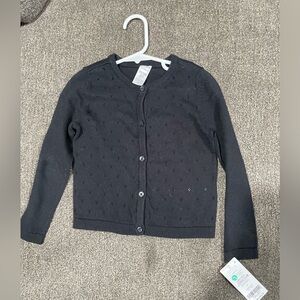 Carters Girl Toddler Black cotton cardigan size 3t NWT